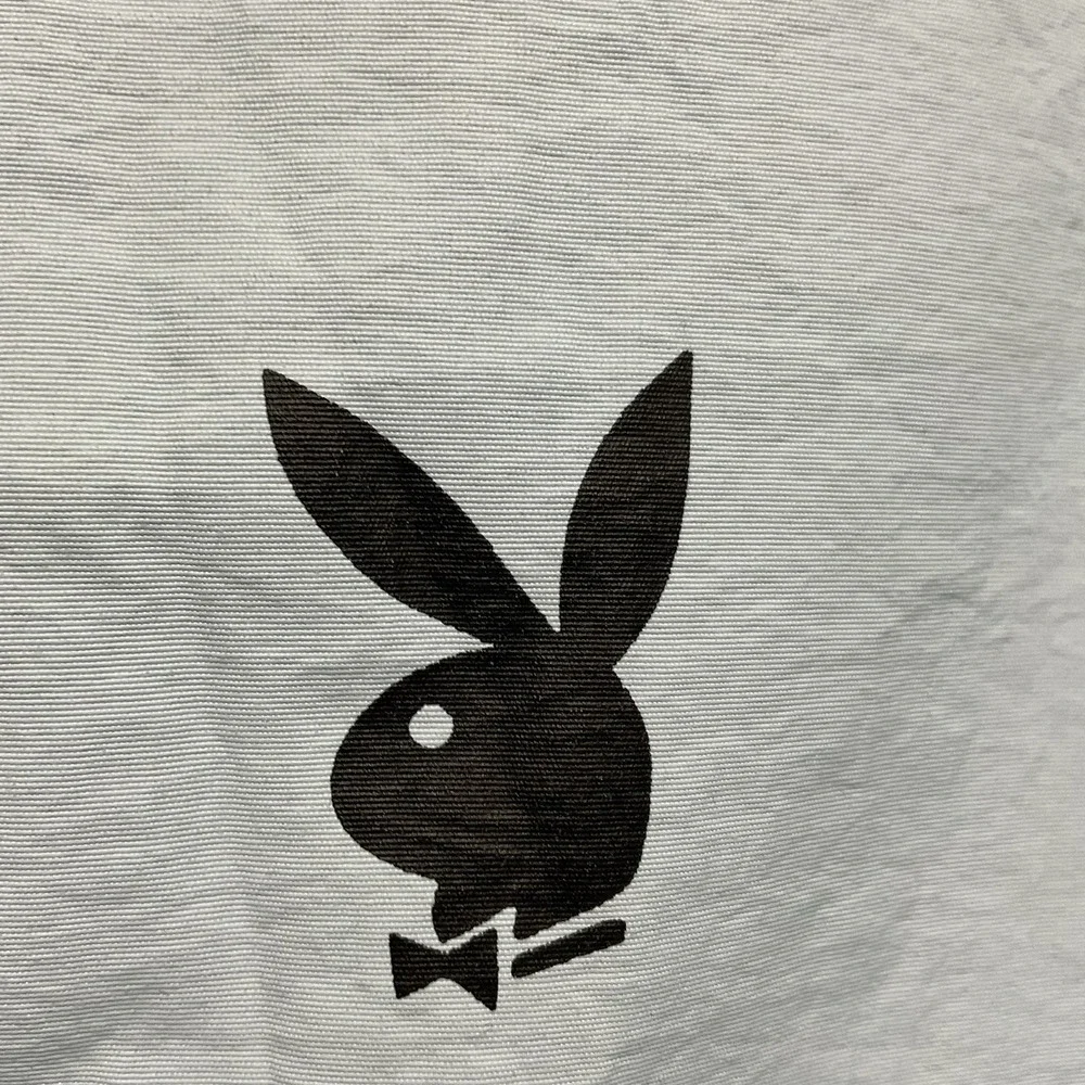 Pacsun Playboy Jacket Mens Small Blue Quarter Zip‎ Hoodie Logo Windbreaker